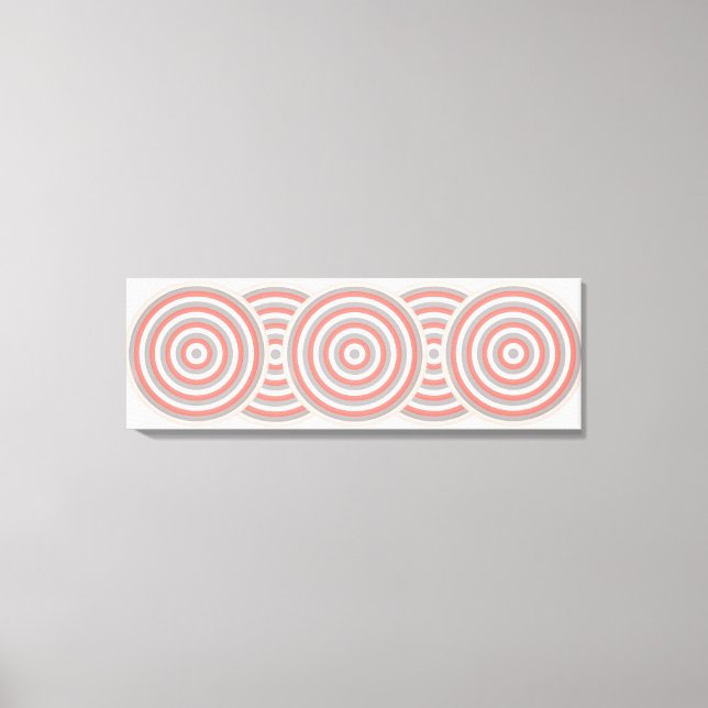 Wrapped Canvas with Concentric Circles Design Print (Front)