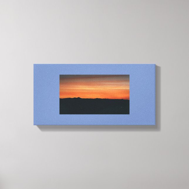 Wrapped Canvas with Sunset Scene Print (Front)