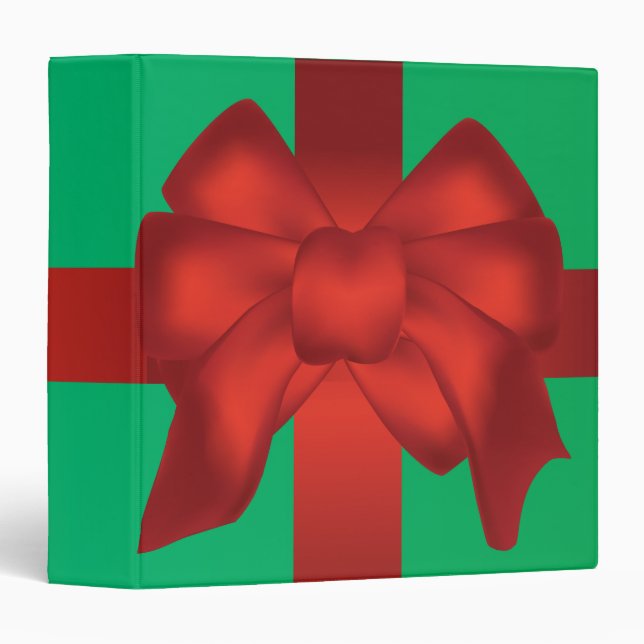 wrapped for christmas notebook 3 ring binder (Front/Spine)