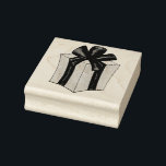 Wrapped Gift Present Box Christmas Birthday Party Rubber Stamp<br><div class="desc">Rubber stamp features an original marker illustration of a gift box tied with a bow.


This holiday illustration is also available on other products. Don't see what you're looking for? Need help with customization? Contact Rebecca to have something designed just for you.</div>