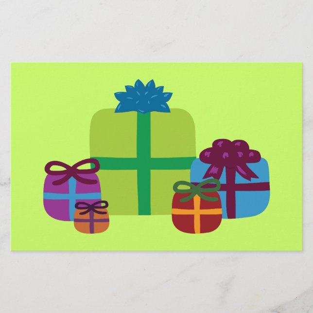 Wrapped Gifts Stationery (Front)