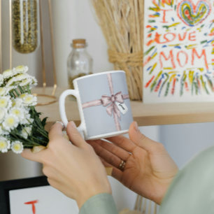 Wrapped in a pink bow coffee mug