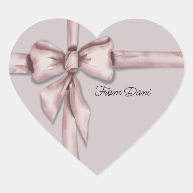 Wrapped in a pink bow label sticker (Front)