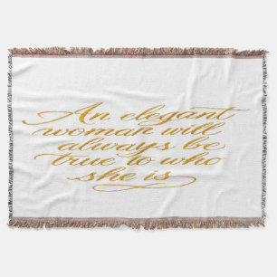 Wrapped in Elegance: Empowerment in Gold Throw Blanket