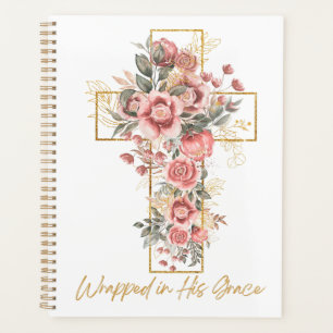 Wrapped in His Grace Cross Easter Floral  Planner
