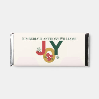 Wrapped in Joy Christmas Hershey Bar Favors