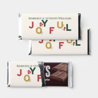 Wrapped in Joy Tied with Merry Christmas Hershey Bar Favors
