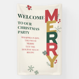 Wrapped in Joy, Tied with Merry Christmas Welcome Banner