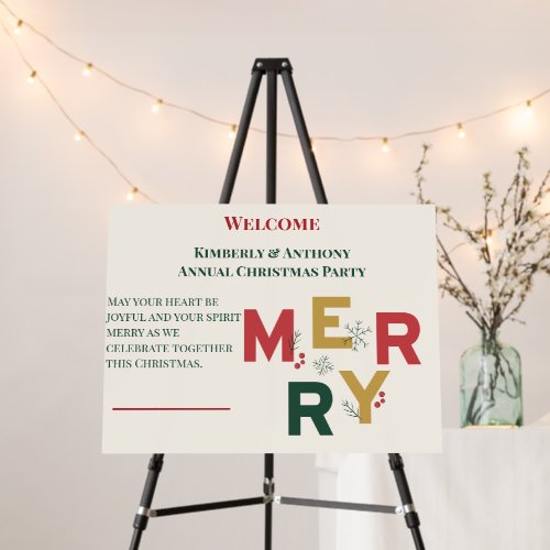 Wrapped in Joy, Tied with Merry Christmas Welcome Foam Board