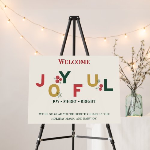 Wrapped in Joy, Tied with Merry, Joyful Welcome Foam Board