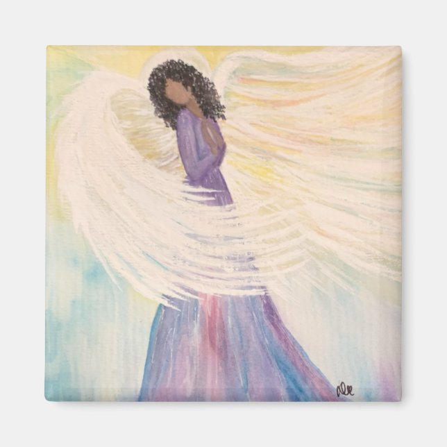 Wrapped in Love Angel 2 Inch Magnet (Front)