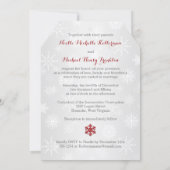 Wrapped in Love Joined Hearts Wedding Invite Red (Back)