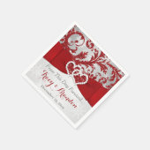 Wrapped in Love Joined Hearts Wedding Napkins (Corner)
