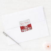 Wrapped in Love Joined Hearts Wedding Sticker 3 (Envelope)