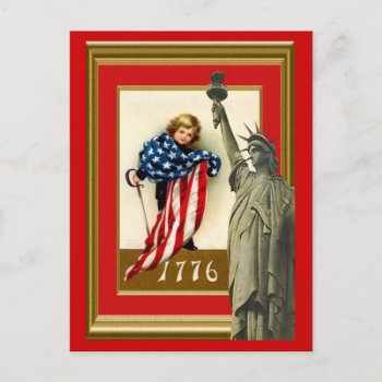 Wrapped In The Stars And Stripes Postcard by windsorarts at Zazzle