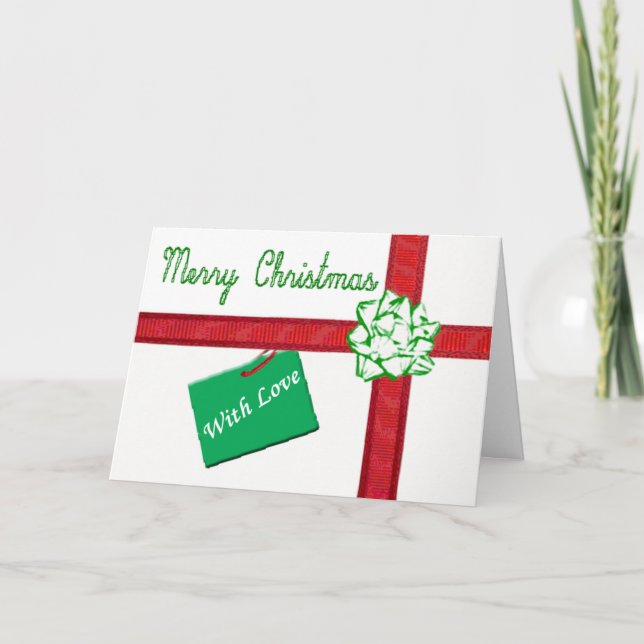 Wrapped Present Christmas Card (Front)