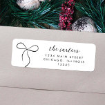 Wrapped With Love Chic Black Bow Label<br><div class="desc">Add a touch of elegance to your mail with our personalized return address labels. Each label features a chic,  on-trend black bow in a stylish line drawing,  combining sophistication with a personal touch.</div>