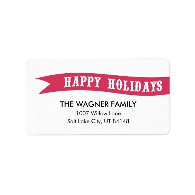 Wrapped With Love Holiday Address Labels (Front)