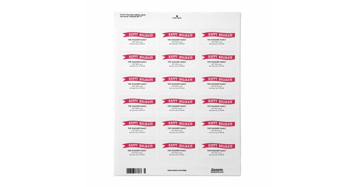 Wrapped With Love Holiday Address Labels | Zazzle