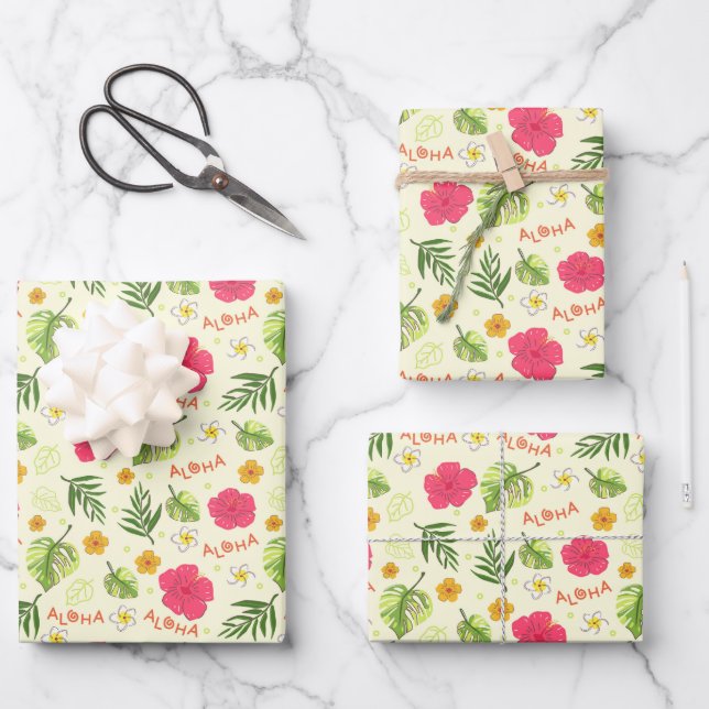 Wrapping - Aloha Hawaiian Wrapping Paper Sheets (Front)