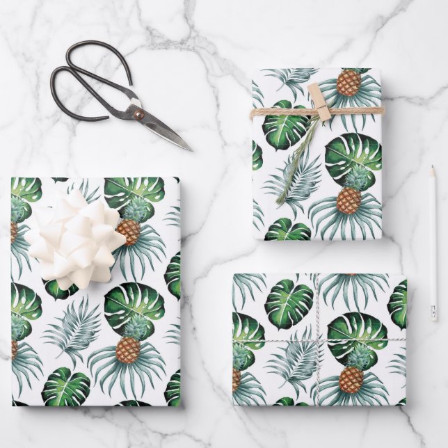 Wrapping - Monstera / Pinapple Paper Sheets (Front)