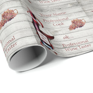 Wrapping Paper 6' Prof. Wine Taster PERSONALIZED