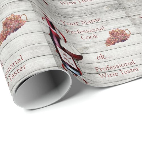 Wrapping Paper 6 Prof Wine Taster PERSONALIZED
