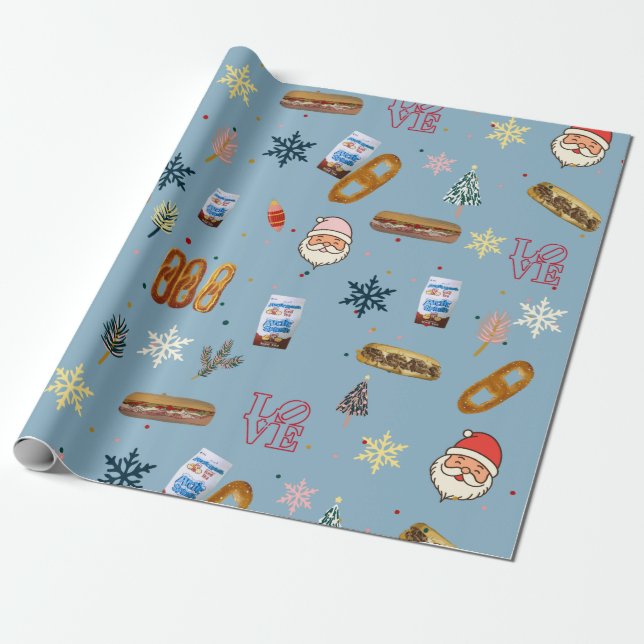 Wrapping Paper-A Philly Christmas Story Paper (Unrolled)
