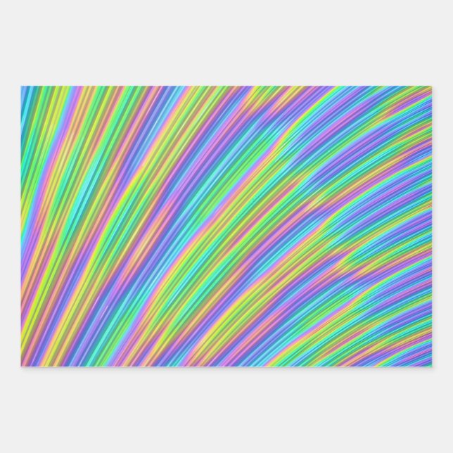 Wrapping Paper (Abstract Rainbow Colors) (Front)