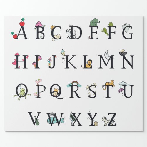 WRAPPING PAPER  ALPHABET CHART