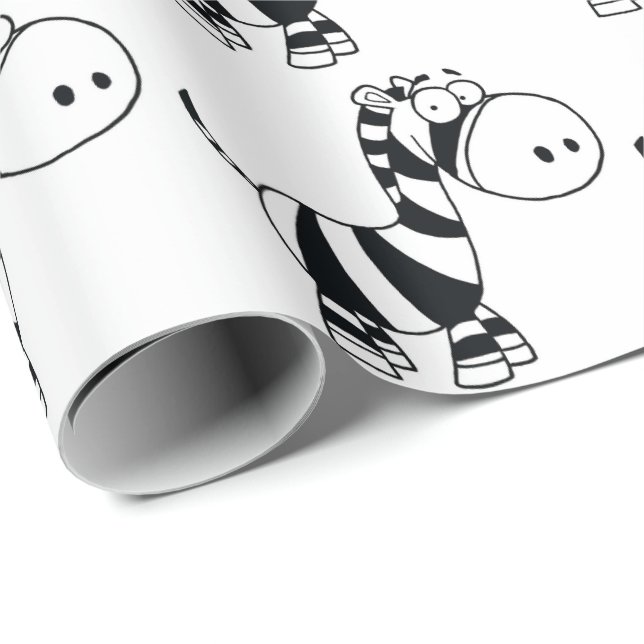 Wrapping Paper - Baby Zebra (Roll Corner)