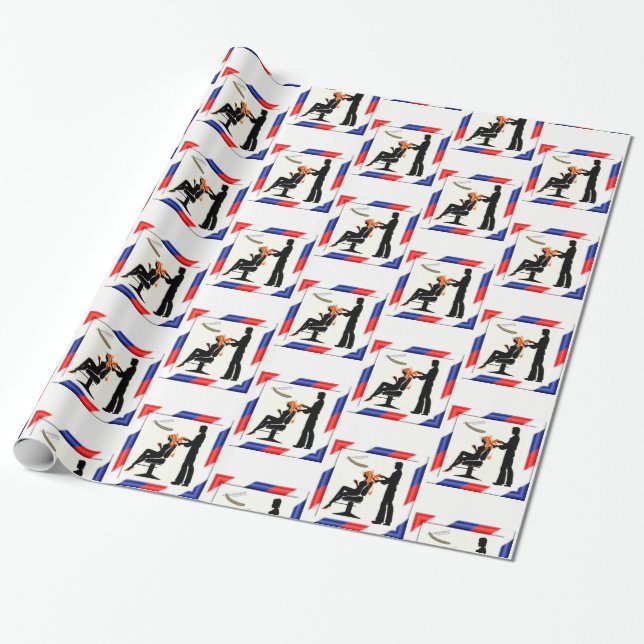 Wrapping Paper Barber (Unrolled)