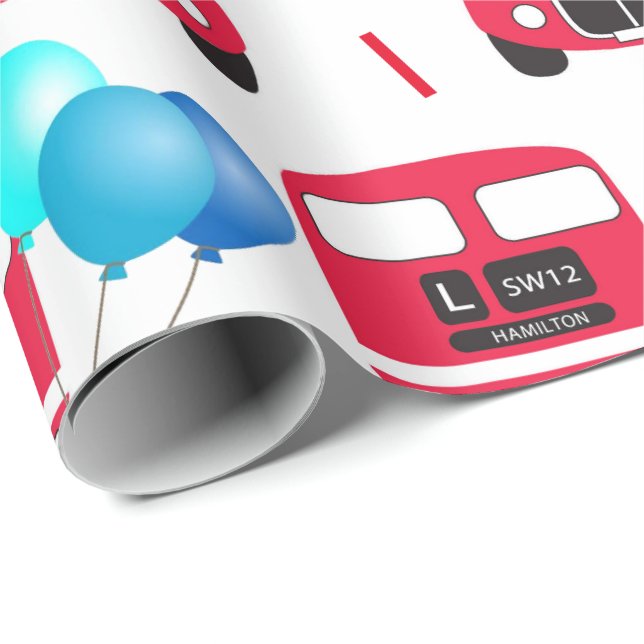 Wrapping Paper - Big Red Bus (Roll Corner)
