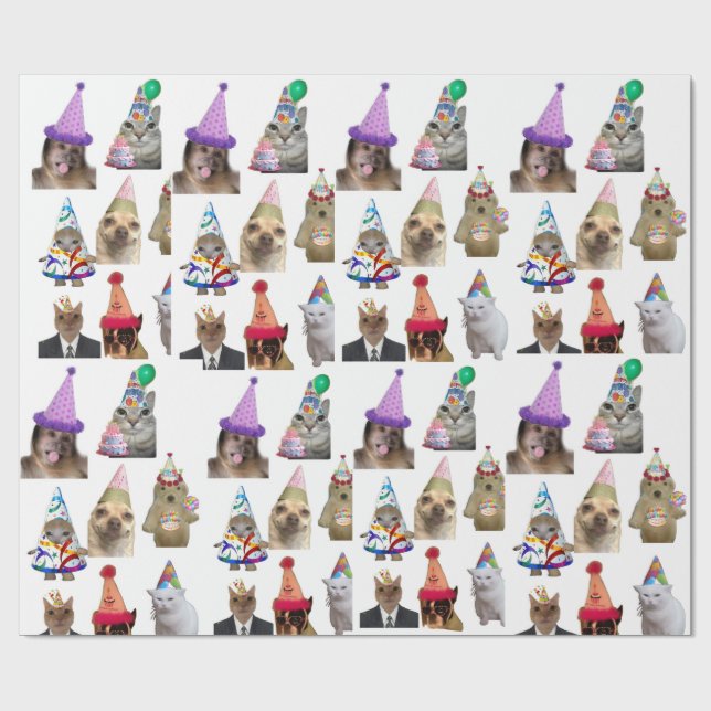 Wrapping paper birthday party  (Flat)