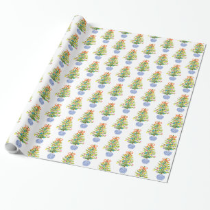 Wrapping Paper: Blue Ginger Jar Christmas Trees (C Paper