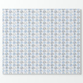 Wrapping Paper - Blue & Gray Elephants (Flat)
