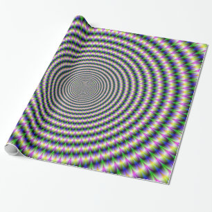 Wrapping Paper Brain-Buster in Blue Green and Pink