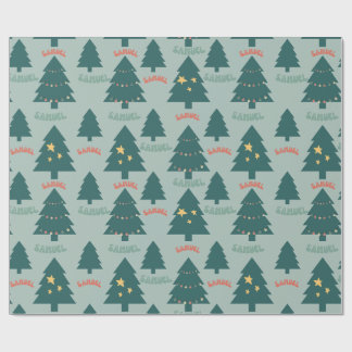Wrapping Paper_Christmas Trees_Green_Samuel Wrapping Paper