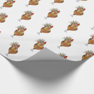 Wrapping Paper Color Rooster Chicken