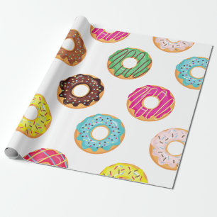 Wrapping paper= colorful donuts - Birthday Wrapping Paper