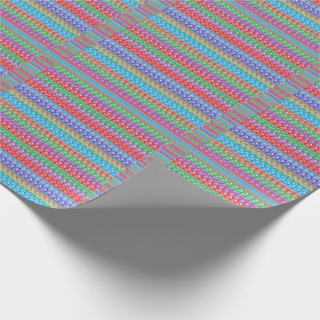 Wrapping Paper Colorful Graphic Line Pattern (Corner)