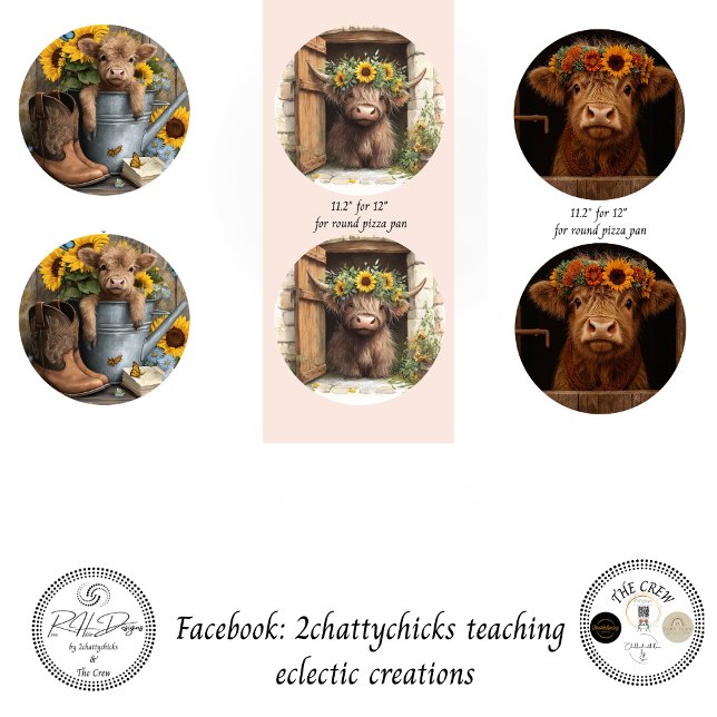 Wrapping Paper Decoupage Highland Cows 11" (Creator Uploaded)