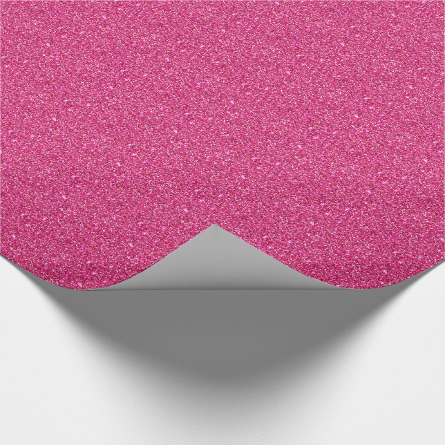 Wrapping Paper Faux Pink Glitter (Corner)