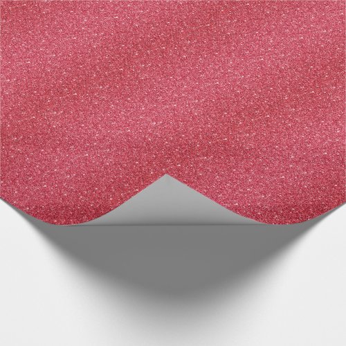 Wrapping Paper Faux Red Glitter