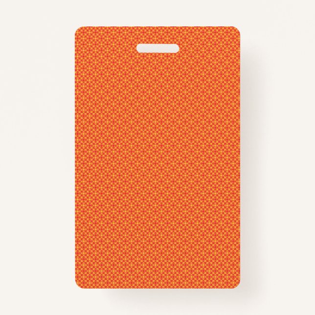 Wrapping paper featuring a pattern with orange, re badge (Back)