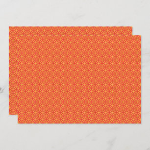 Wrapping paper featuring a pattern with orange, re thank you card