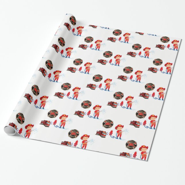 Wrapping Paper Fireman (Unrolled)