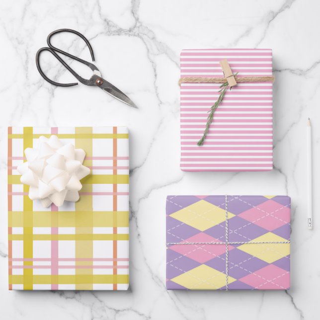 Wrapping Paper Flat Sheet Set of 3 (Front)