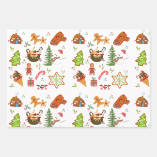 Wrapping Paper Flat Sheet Set of 3