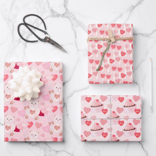 Wrapping Paper Flat Sheet Set of 3 (Front)